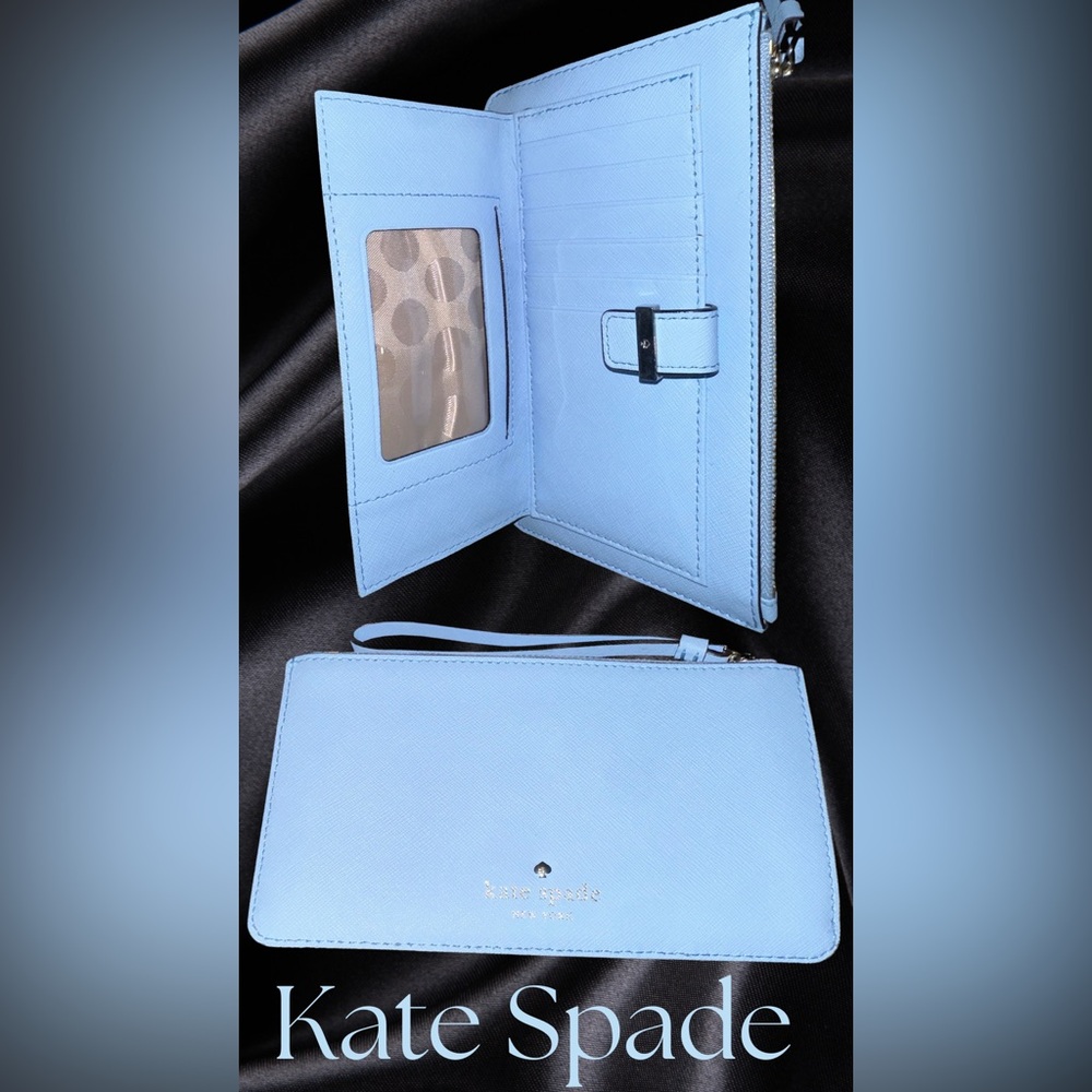 Kate Spade Light Blue Wristlet Wallet